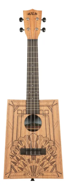 KALA KA-CB-DECO-C - Art Deco Cigar Box Concert Ukulele, inkl. Bag